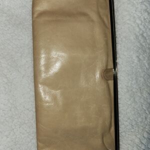 HOBO Beige Leather Clutch Wristlet